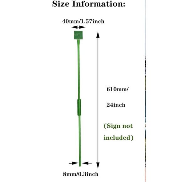 Lightweight Yard Signs Stakes Protest Sign Holders Pack Of 10 - Picture 2 of 6